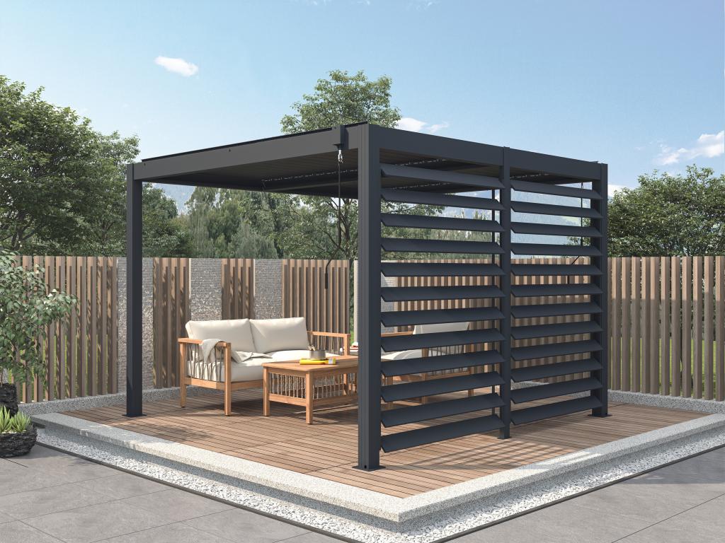 Pérgola de estructura metálica